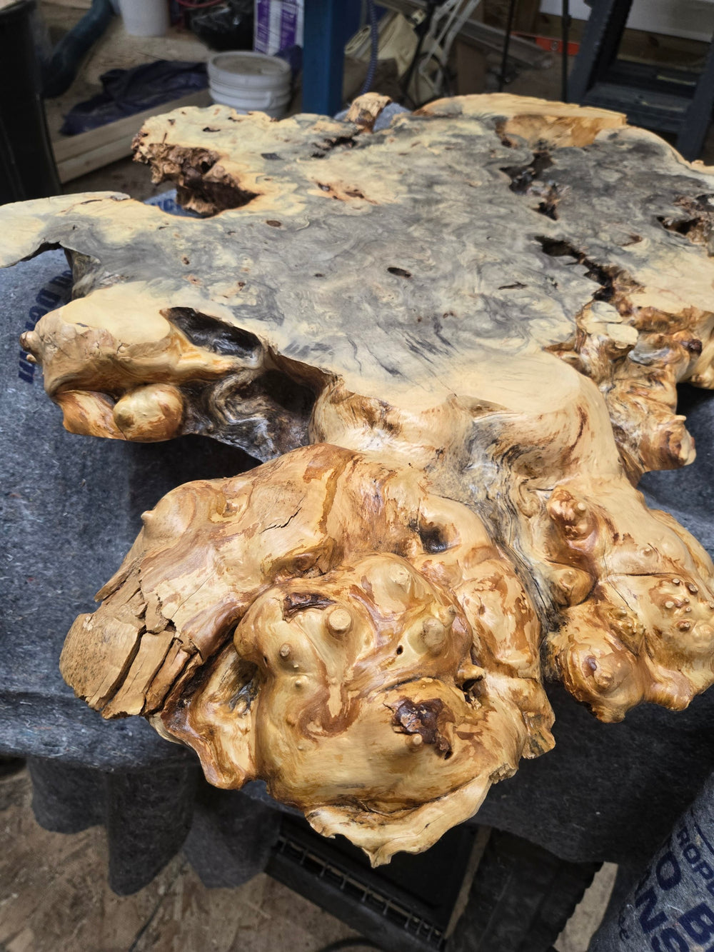 Live-edge burl slab (sample listing)